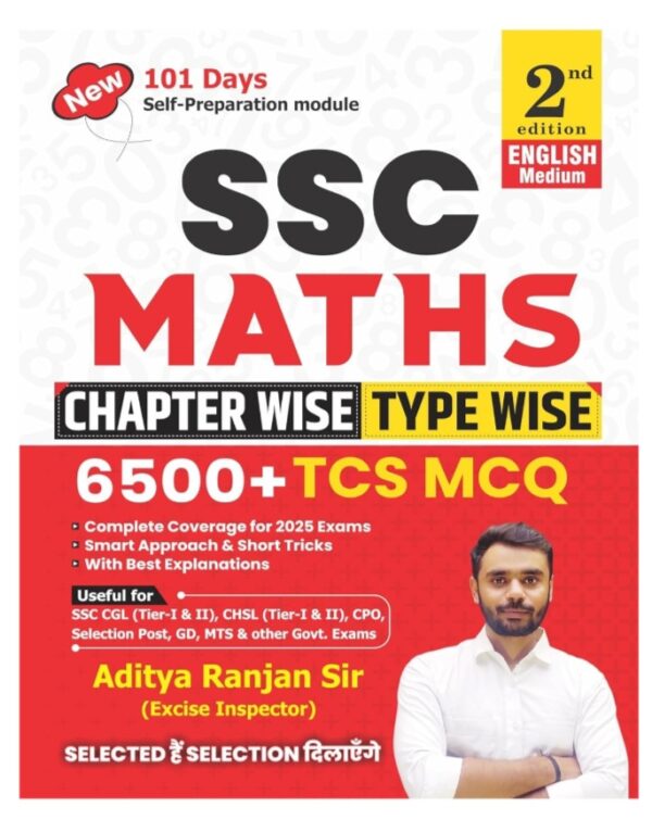Aditya Ranjan Sir | SSC MATHS 6500+ | Chapter-Wise & TYPE -WISE | English Medium | 2nd Edition | With Detailed Explanation & Short Tricks